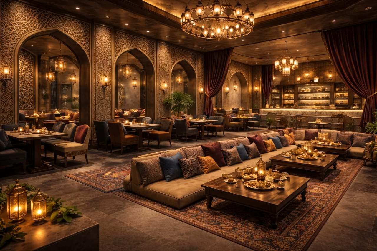 Arabian and Persian cuisine presentation